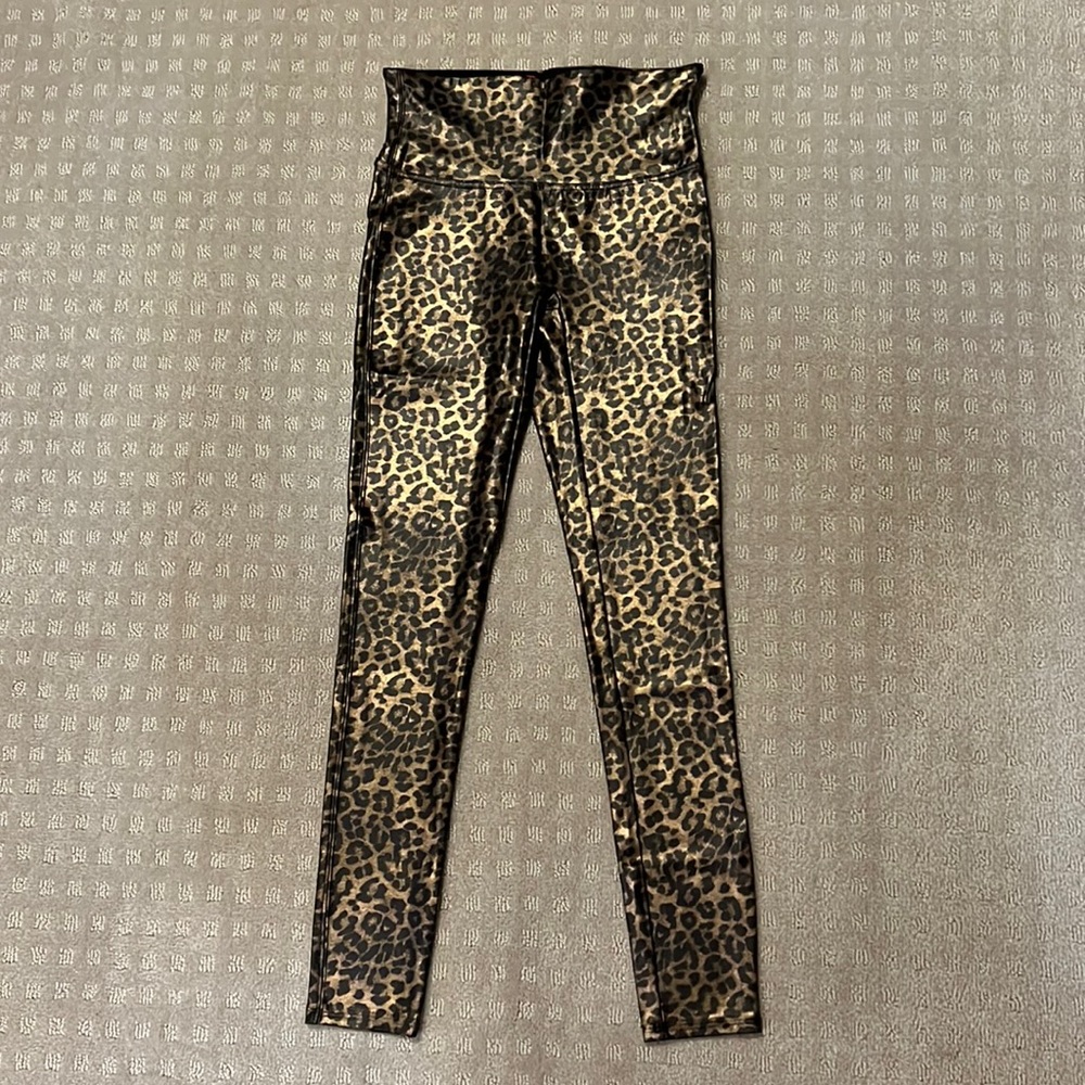 Spanx Faux Leather Leopard Leggings